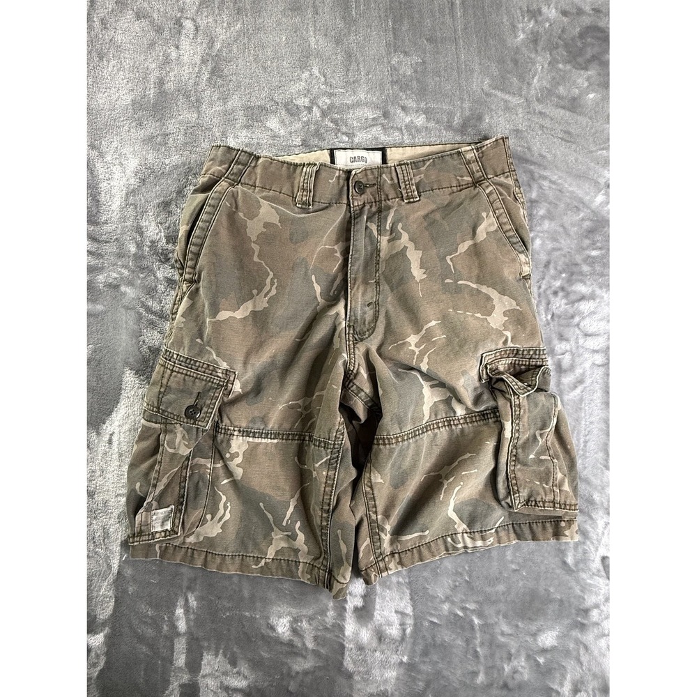 Vintage Levis  Camouflage Cargo Shorts Men 34 Heavyweight Cotton